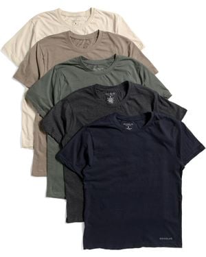 TJ Maxx 5Pk Classic Crew Tees For Cotton/Polyester - Blue