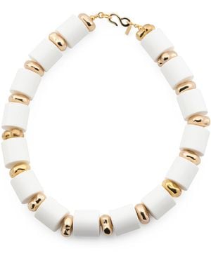 TJ Maxx Barrel Beaded Necklace - Natural