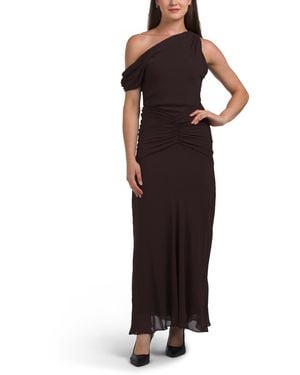 TJ Maxx Elza Off Shoulder Paneled Midi Dress For Viscose - Multicolor