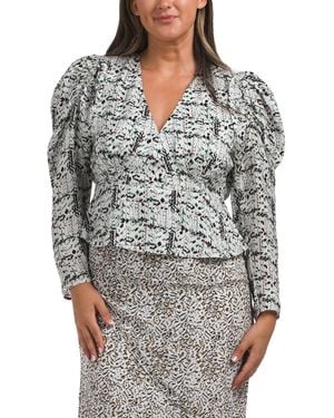TJ Maxx Ralu Woven Top For Viscose - Gray
