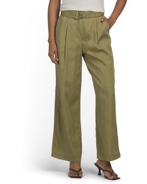 TJ Maxx Wide Leg Pull On Belted Pants For - Green