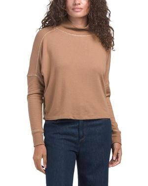 TJ Maxx Frida Mock Neck Top For Spandex/Polyester/Rayon - Blue