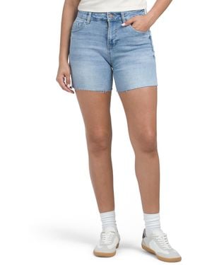 TJ Maxx Raw Hem Denim Shorts For Spandex/Cotton/Polyester - Blue