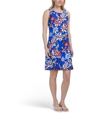 TJ Maxx Beth Cloth Mini Dress For Nylon/Spandex - Blue