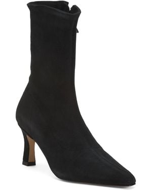 TJ Maxx Suede Carolina Heeled Boots For Leather - Black