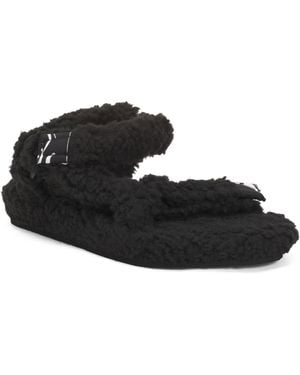 TJ Maxx Faux Fur Lined Sandals For - Black