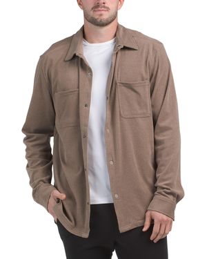 TJ Maxx Newport Shirt Jacket For Spandex/Polyester - Natural