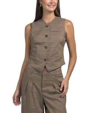 TJ Maxx Edra Vest, Spandex/Polyester/Viscose - Brown