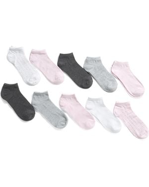 TJ Maxx 10Pk Pointelle No Show Socks For Spandex/Polyester - Pink