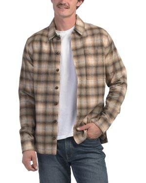 TJ Maxx Brushed Crepe Shirt Jacket For Cotton - Natural