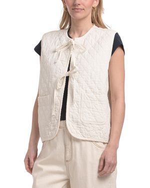 TJ Maxx Aria Vest, Cotton/Polyester/Diamond - Natural
