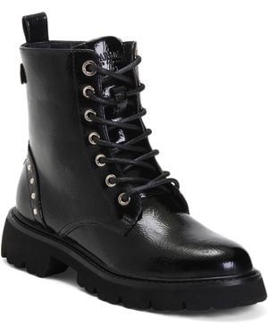 TJ Maxx Patent Leather Laced Up Boots For - Black