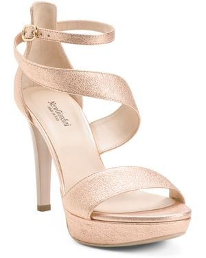 TJ Maxx Leather Heeled Sandals For - Natural