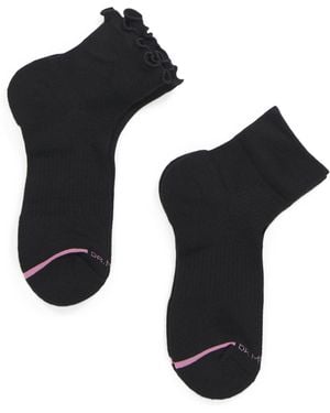 TJ Maxx 2Pk Lettuce Edge Compression Socks For Nylon/Spandex/Cotton - Black