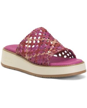 TJ Maxx Leather Wedge Slides For - Pink