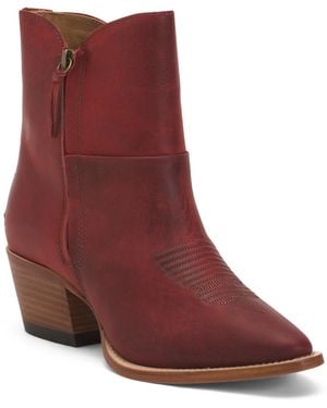 TJ Maxx Leather Alexis Booties For - Red