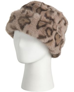 TJ Maxx Animal Faux Fur Hat For Polyester - White