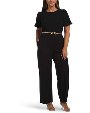 TJ Maxx Butterfly Belt Jumpsuit For Polyester - Black