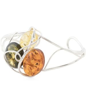 TJ Maxx Sterling Amber Cuff Bracelet - White