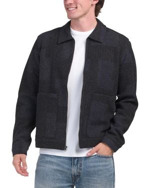 TJ Maxx Wool Blend Simon Boucle Jacket For Cotton/Polyester/Acrylic - Blue