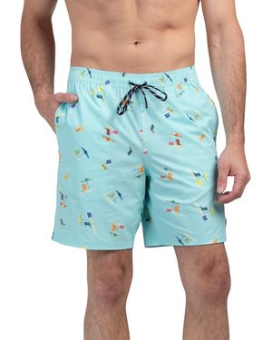 TJ Maxx Hydro Lined Volley Swim Shorts For Spandex/Polyester - Blue