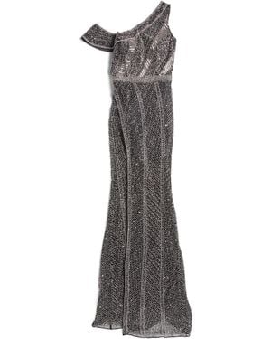 TJ Maxx Off The Shoulder Sequin Gown For Polyester - Gray