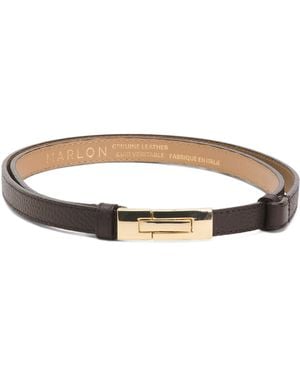 TJ Maxx Leather Adjustable Length Belt, Leather - White
