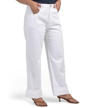 TJ Maxx Sonia Cuffed Jeans For Cotton - White