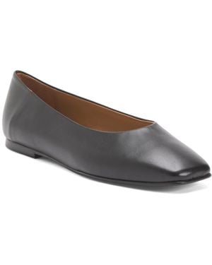 TJ Maxx Leather Nikki Square Toe Ballet Flats For - Gray