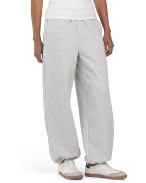 TJ Maxx Cozy Fleece Balloon Sweatpants, Cotton/Polyester - Gray