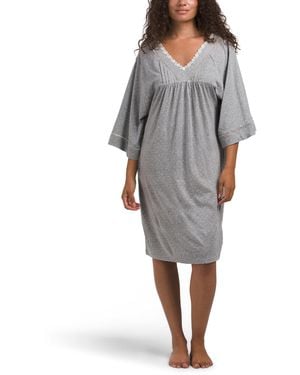 TJ Maxx Dreaming Angels Dot Print Sleep Gown For Cotton/Viscose - Gray