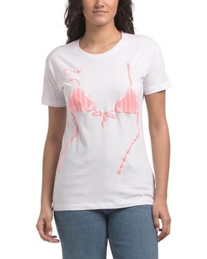 TJ Maxx Bikini T-Shirt For Cotton/Polyester - White