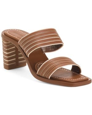 TJ Maxx Leather Bari Heeled Sandals For - Brown