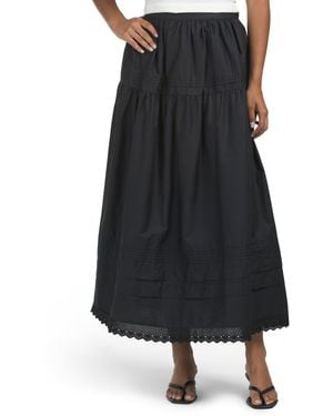 TJ Maxx Cotton Beth Maxi Skirt For - Black