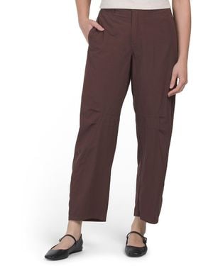 TJ Maxx Barrlet Poplin Barrel Pants For Cotton - Brown