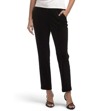TJ Maxx Velvet Ankle Pants For Polyester - Black