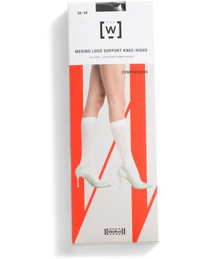 TJ Maxx Merino Logo Support Knee High Socks For Wool - Red