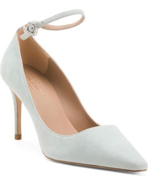 TJ Maxx Suede Catelyn Ankle Strap Closed Court Pumps For - White