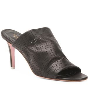TJ Maxx Leather Lara Peep Toe Heels For - Black
