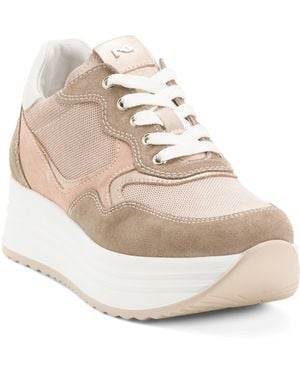 TJ Maxx Suede Sneakers For Leather/Suede - Natural