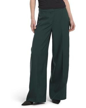 TJ Maxx Pleated Wide Leg Pants For Polyester - Green
