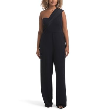 TJ Maxx One Shoulder Jumpsuit For Polyester - Black
