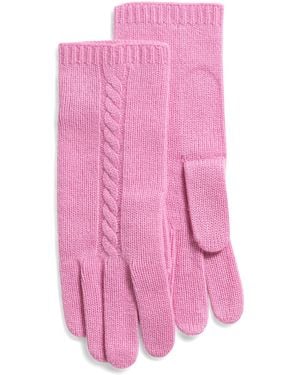 TJ Maxx Cashmere Cable Knit Gloves For - Pink