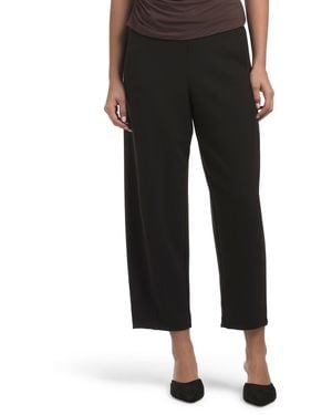 TJ Maxx Knit Twill Barrel Leg Pants For Spandex/Polyester/Rayon - Black