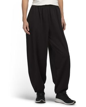 TJ Maxx Gathered Hem Billow Sweatpants, Spandex/Polyester - Black