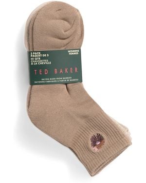 TJ Maxx 3Pk Hot Terry High Quarter Socks For Nylon/Spandex/Viscose - Multicolor