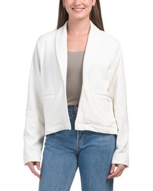TJ Maxx Greta Terry Blazer, Cotton/Polyester - White