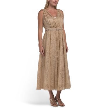 TJ Maxx Tara Lace Dress With Bustier Insert For Nylon/Polyester - Natural