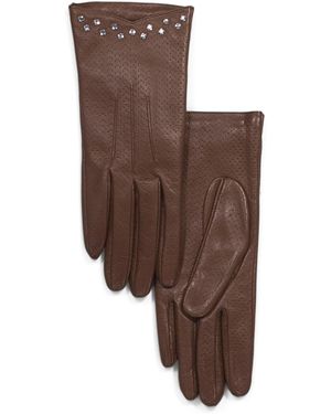 TJ Maxx Leather Gloves With Wool And Cashmere Blend Lining For Nylon/Leather/Wool - Brown
