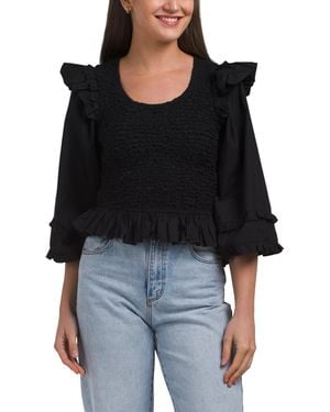 TJ Maxx Veronika Blouse For Cotton - Black